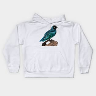 Superb starling Kids Hoodie